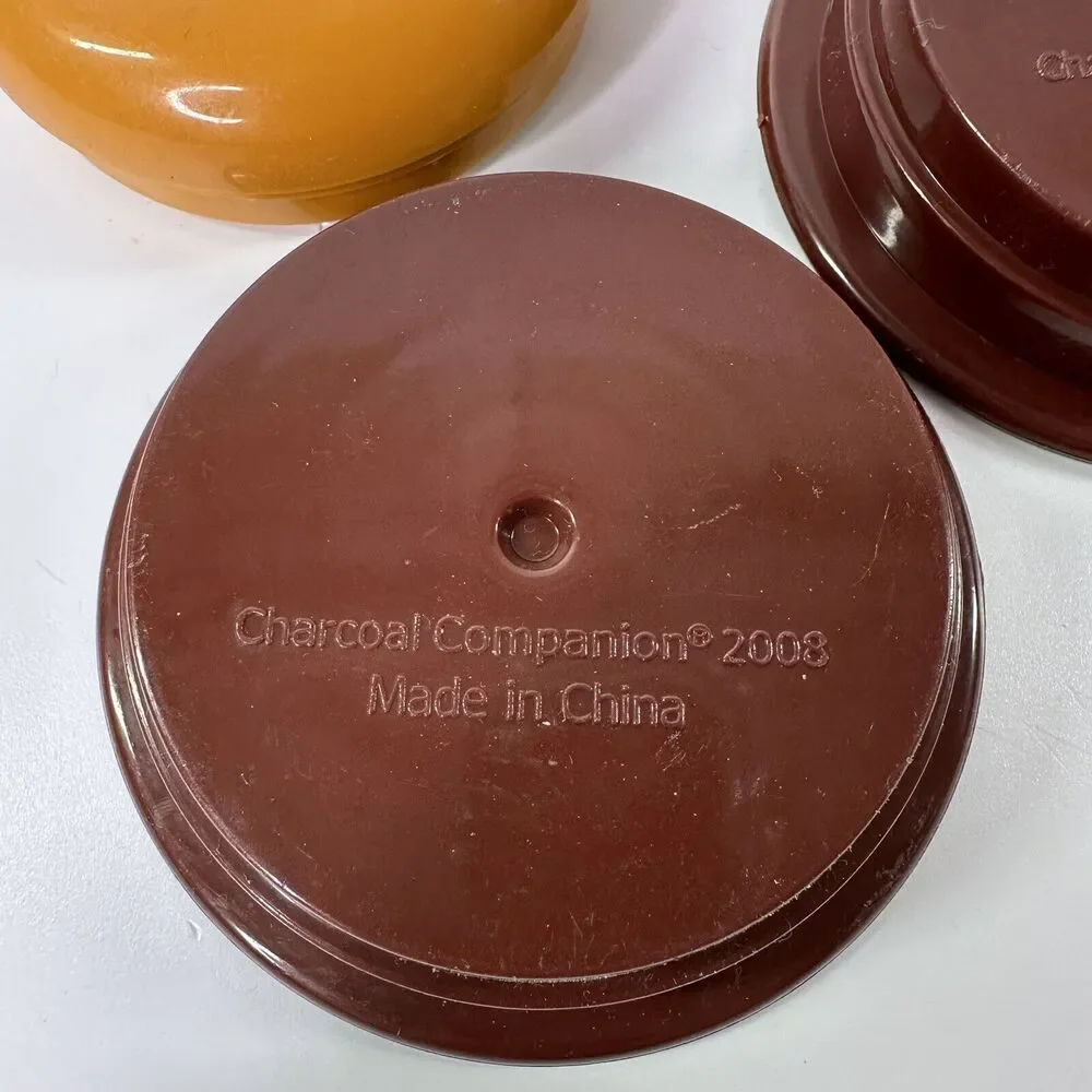 2 Charcoal Companion 2008 Slider Hamburger Press Plastic Bun Shaped 2.5